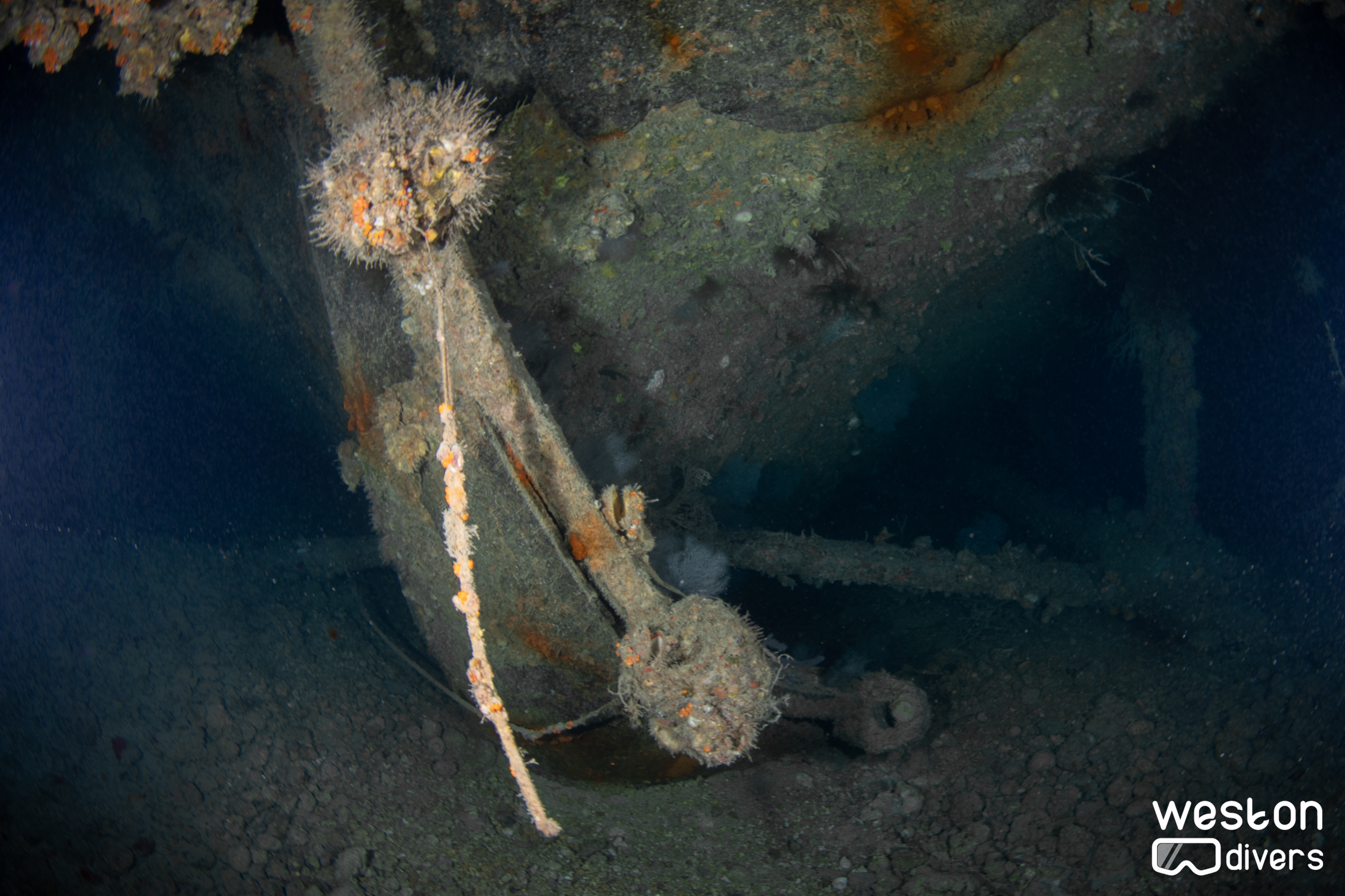 Hydro Atlantic - A view of the prop area at 170ft deep