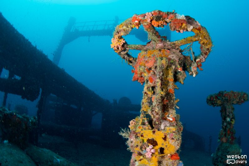 Lady Luck - There are many valves and pipes on the main deck