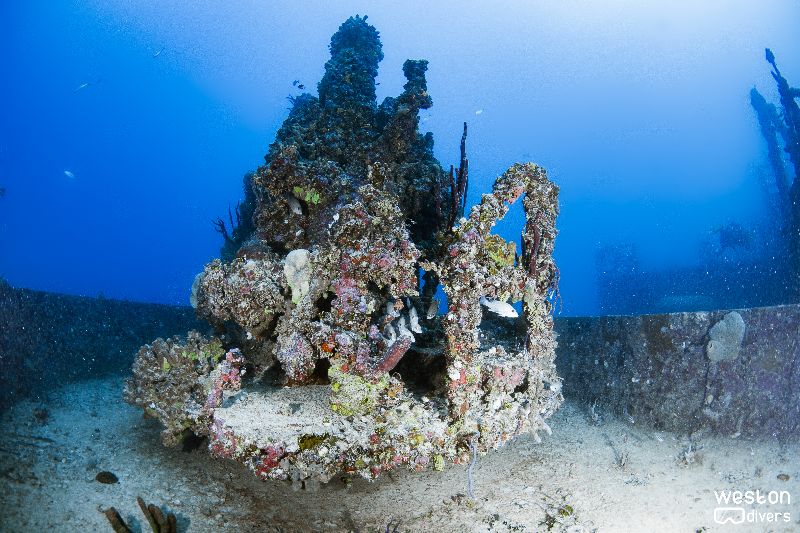 Spiegel Grove - A view of a starboard machine gun