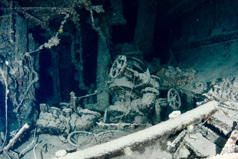 Lowrance - Ruble inside one of the holds