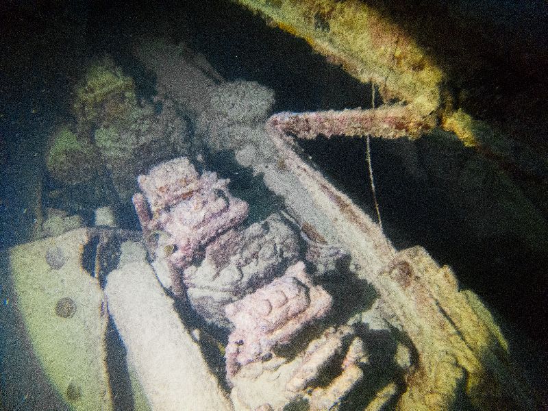 Orion - The engine room can be visited in this wreck