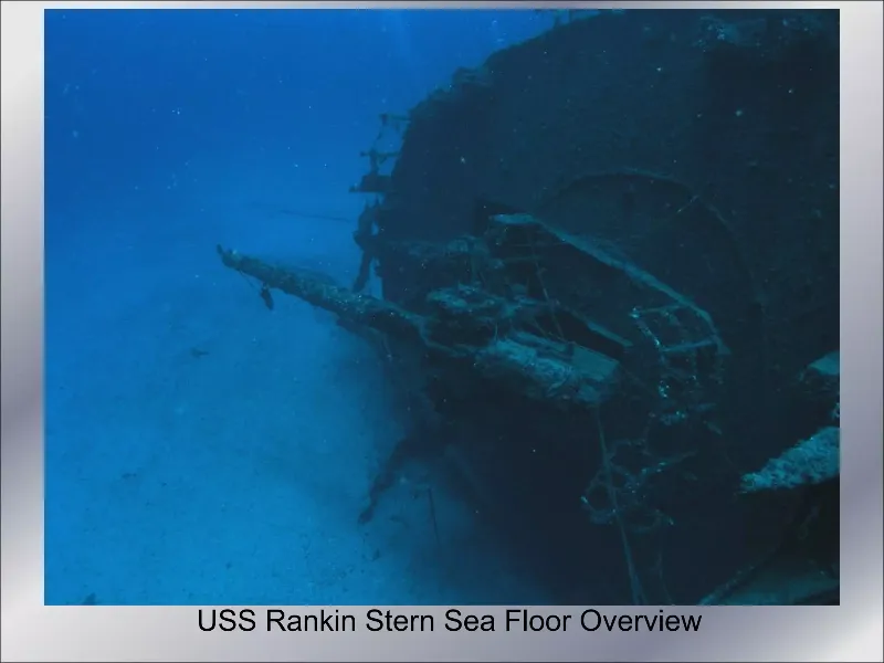 USS Rankin - Stern view of the wreck back in 2005