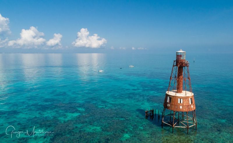 Carysfort - Aerial view of the Carysfort lighthouse